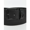 LCW ACCESSORIES Siyah Deri Görünümlü Erkek Kemer