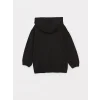 LCW Kids Siyah Baskılı Uzun Kollu Kız Çocuk Hoodie ve Eşofman Altı