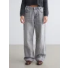 XSIDE Gri Baggy Fit Kadın Jean Pantolon