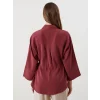 LCWAIKIKI Classic Bordo Oversize Modal Karışımlı Kadın Gömlek