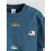 LCW baby Petrol Baskılı Erkek Bebek Sweatshirt ve Eşofman Alt 2li Takım