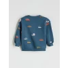 LCW baby Petrol Baskılı Erkek Bebek Sweatshirt ve Eşofman Alt 2li Takım