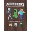 LCW Kids Kahverengi Bisiklet Yaka Minecraft Baskılı Erkek Çocuk Sweatshirt