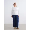LCW Modest Indigo Wideleg Kadın Jean Pantolon