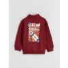 LCW Kids Bordo Dik Yaka Erkek Çocuk Sweatshirt