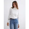 LCWAIKIKI Classic Ekru Balıkçı Yaka Kadın Triko Kazak