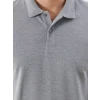 LCWAIKIKI Classic Gri Polo Yaka Uzun Kollu Pike Erkek Tişört
