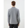 LCWAIKIKI Classic Gri Polo Yaka Uzun Kollu Pike Erkek Tişört