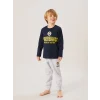 LCW Kids Lacivert Bisiklet Yaka Fenerbahçe Baskılı Erkek Çocuk Pijama Takımı