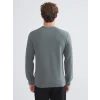 LCWAIKIKI Classic Gri Uzun Kollu Dokulu Erkek Tişört