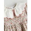 LCW Kids Ekru Bebe Yaka Çiçekli Kız Çocuk Elbise