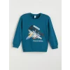 LCW Kids Petrol Bisiklet Yaka Erkek Çocuk Sweatshirt 2li