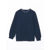 LCWAIKIKI Classic Lacivert Bisiklet Yaka Uzun Kollu Erkek Sweatshirt