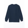 LCWAIKIKI Classic Lacivert Bisiklet Yaka Uzun Kollu Erkek Sweatshirt