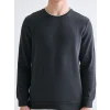 LCWAIKIKI Classic Antrasit Bisiklet Yaka Uzun Kollu Erkek Sweatshirt