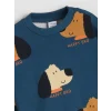 LCW baby Petrol Köpek Baskılı Erkek Bebek Eşofman Altı ve Sweatshirt 2li