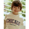 LCW Kids Ekru Chicago Nakışlı Erkek Çocuk Sweatshirt