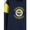 LCW Kids Lacivert Bisiklet Yaka Baskılı Erkek Çocuk Sweatshirt