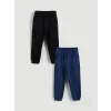 LCW Kids Indigo Beli Lastikli Erkek Çocuk Jogger Eşofman Altı 2li