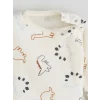 LCW baby Bej Bisiklet Yaka Erkek Bebek Pijama Takımı