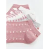LCW DREAM Pembe Desenli Kadın Patik Çorap 5li