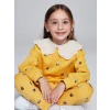 LCW Kids Sari Bebe Yaka Çiçek Baskılı Kız Çocuk Sweatshirt