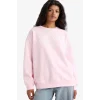 Defacto F7877AXPN648 Pembe Oversize Geniş Kalıp Bisiklet Yaka Baskılı Kalın Sweatshirt