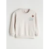 LCW Kids Gri Bisiklet Yaka Erkek Çocuk Sweatshirt