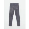 LCW Kids Gri Slim Fit Kız Çocuk Jean Pantolon