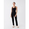 LCW DREAM Siyah Kadın U Yaka Düz Atlet
