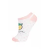 Defacto Z8714 Çok Renkli Kız Çocuk 7li Pamuklu Patik Çorap