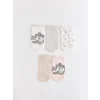 LCW Kids Ekru Desenli Kız Çocuk Patik Çorap 5li