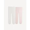 LCW baby Pembe Basic Kız Bebek Külotlu Çorap 2li