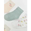 LCW baby Pembe Çiçekli Kız Çocuk Soket Çorap 5li