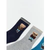 LCW Kids Karişik Ayı Teddy Desenli Erkek Çocuk Soket Çorap 5li