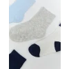 LCW baby Mavi Desenli Erkek Bebek Soket Çorap 5li