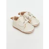 LCW STEPS Bej Cırt Cırtlı Erkek Bebek İlk Adım Ayakkabısı