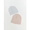 LCW baby Pembe Baskılı Kız Bebek Bere 2li