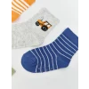 LCW baby Mavi Baskılı Erkek Bebek Soket Çorap 5li