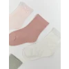 LCW baby Pembe Desenli Kız Bebek Soket Çorap 5li