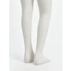 LCW Kids Ekru Basic İnce Kız Çocuk Külotlu Çorap 2li