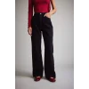 Defacto F5788AXNM40 Siyah Straight Wide Yüksek Bel Uzun Jean Pantolon