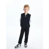 LCW Kids Siyah Beli Lastikli Basic Kalın Erkek Çocuk Jogger Eşofman Altı