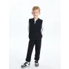 LCW Kids Siyah Beli Lastikli Basic Kalın Erkek Çocuk Jogger Eşofman Altı