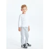 LCW Kids Gri Beli Lastikli Basic Kalın Erkek Çocuk Jogger Eşofman Altı