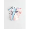 LCW Kids Pembe Desenli Kız Çocuk Patik Çorap 5li