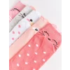 LCW Kids Pembe Desenli Kız Çocuk Patik Çorap 5li