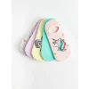 LCW Kids Pembe Desenli Kız Çocuk Sneaker Çorap 5li