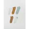 LCW DREAM Bej Desenli Kadın Patik Çorap 5li