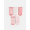 LCW baby Pembe Desenli Kız Bebek Soket Çorap 5li